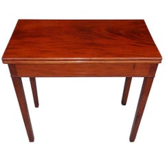 English Chippendale Mahogany Hinged Tea Table with a One Board Top, Circa 1760