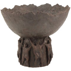 Sculptural Bronze Bowl with Human Figures