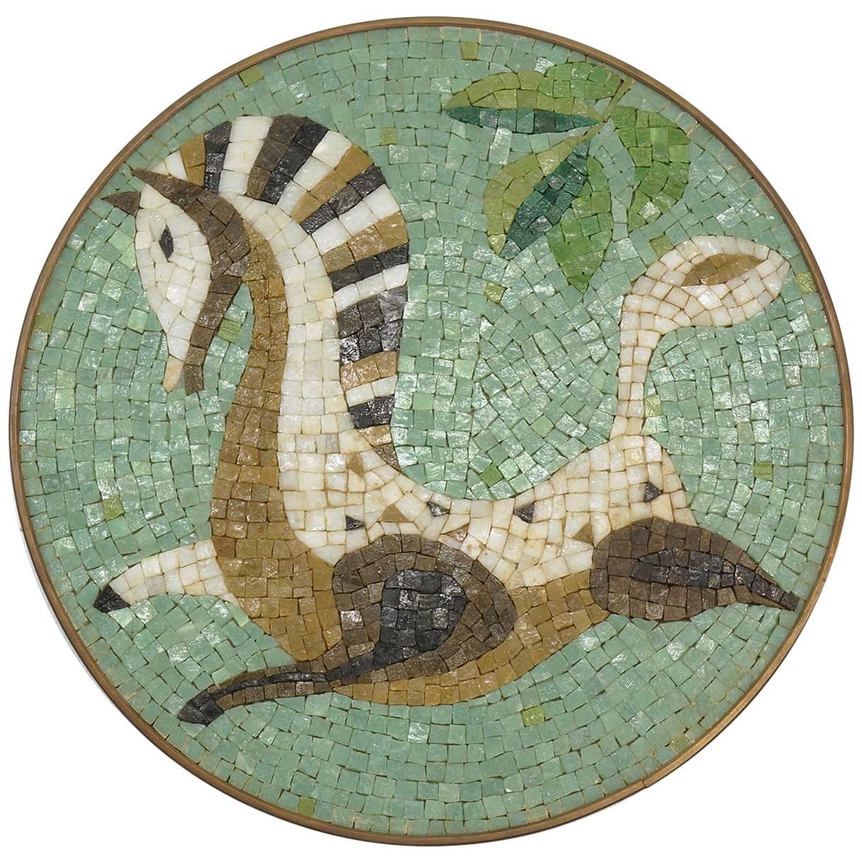 Evelyn Ackerman Era Mosaic Tile, Round Wall Hanging