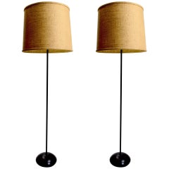 Pair of Black Floor Lamps by Sonneman