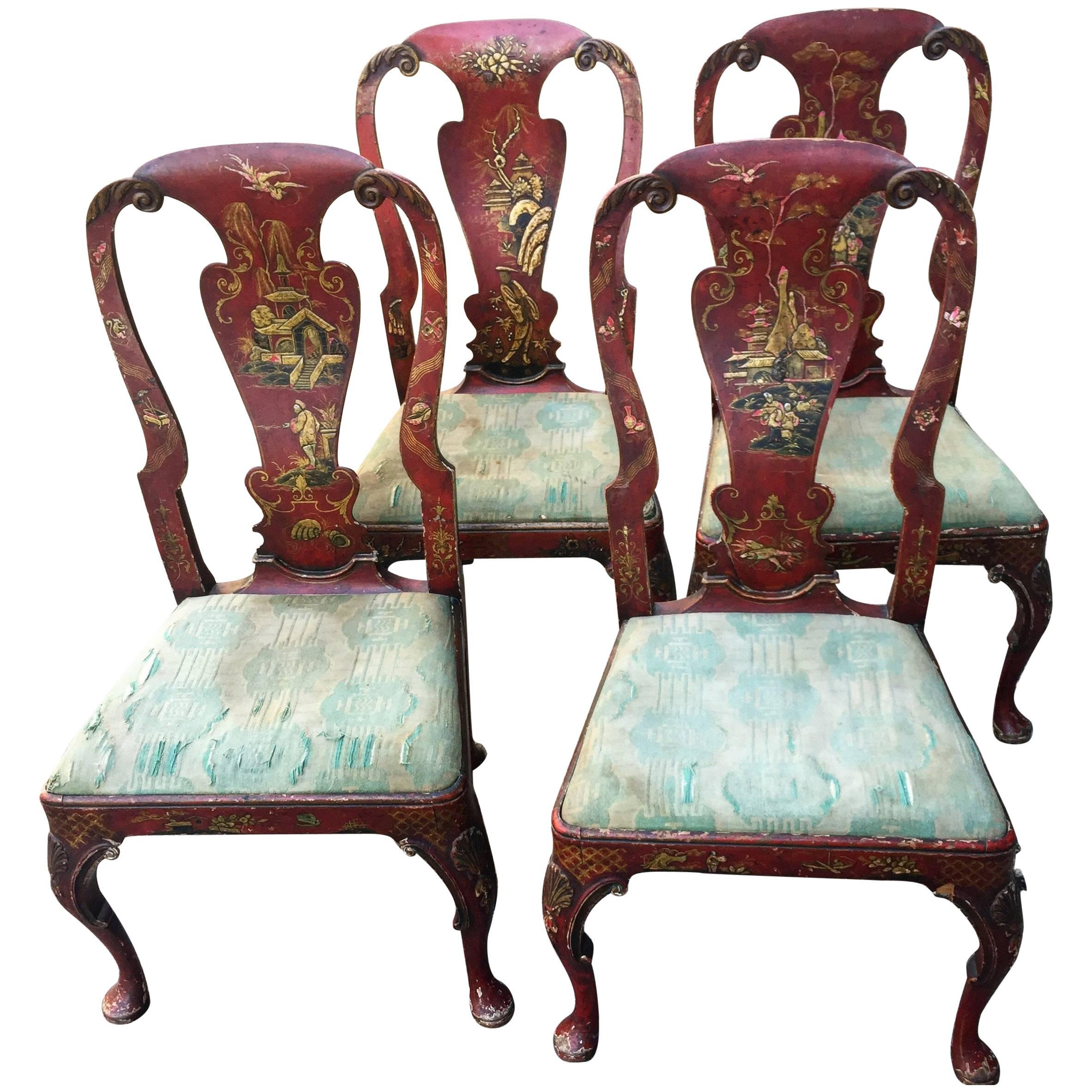 Four Chippendale Chinese Chairs