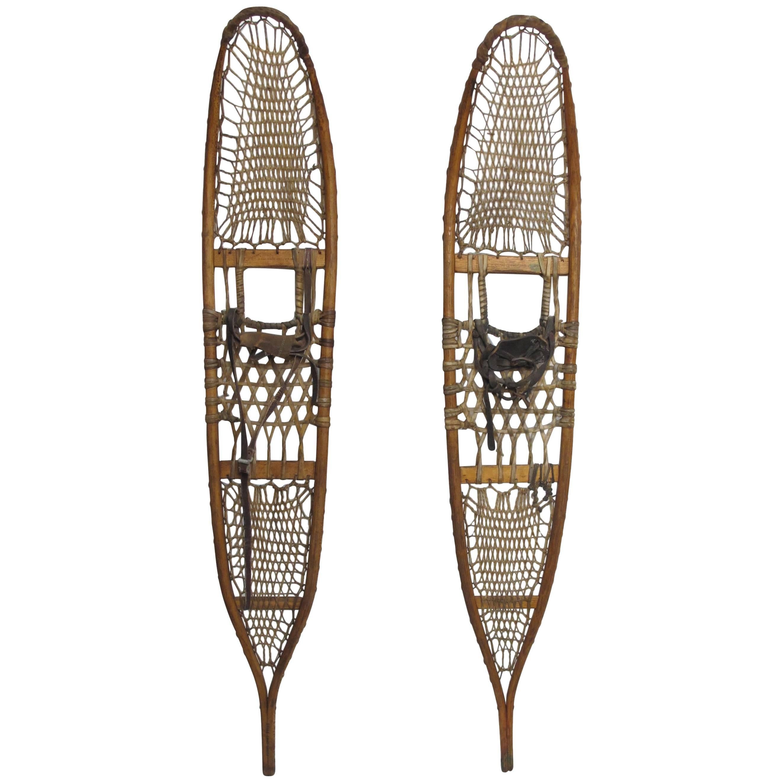 Pair of Antique Snowshoes, American, circa 1930