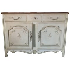 Hand-Painted Ethan Allen Louis XV Style Buffet Sideboard
