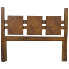 Lane Brutalist Queen Full Size Bed Headboard Vintage Mid-Century Modern