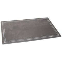 Custom Grey Leather Desk Pad Blotter Hungary, circa 2015