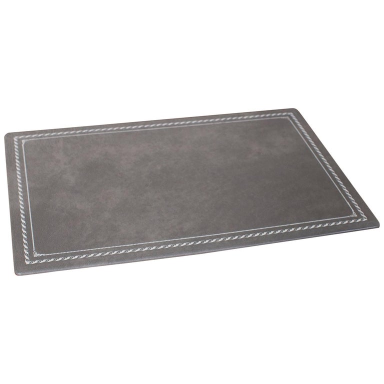Custom Grey Leather Desk Pad Blotter Hungary Circa 2018 At 1stdibs Custom Grey Leather Desk Pad Blotter Hungary Circa 2018 For