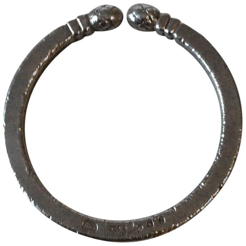 Georg Jensen Sterling Silver Acorn Napkin Ring/Keyring #208 For Sale