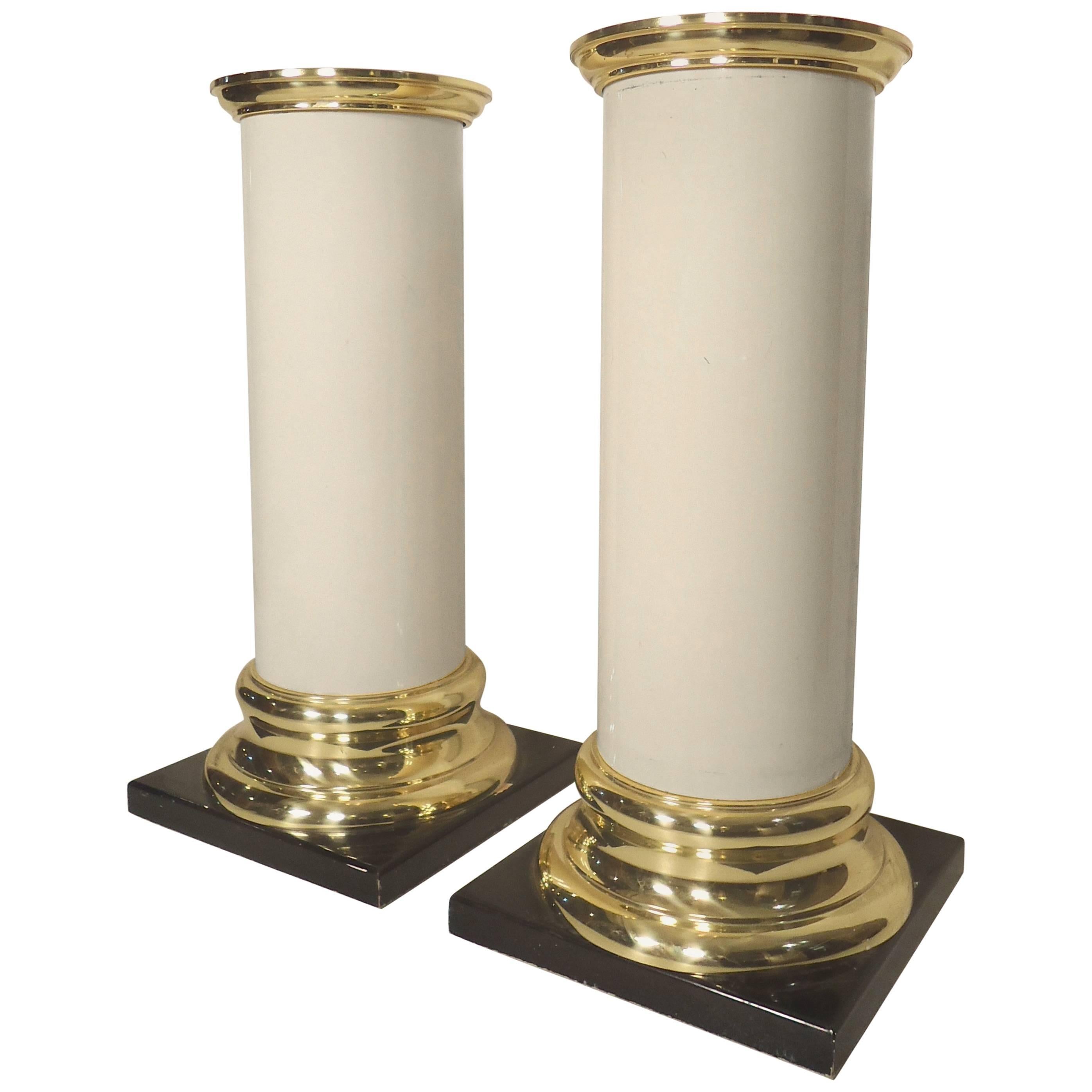 Pair of Vintage Pedestal Columns from the Taj Mahal Casino For Sale