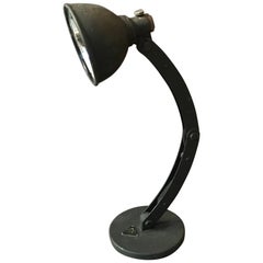 Articulating Adjustable Shrink Painted Steel Desk Lamp by Bausch & Lomb