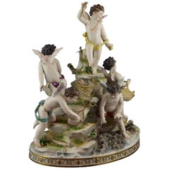 Porcelain centrepiece, Volkstedt, Rudolstadt, Germany, 19th century