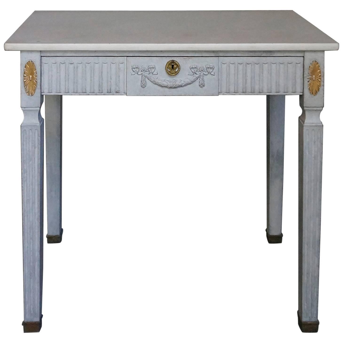 Marble-Topped Swedish Table