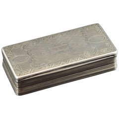 Silver Box with Hallmarks, circa End of the 19th Century Silver Box with Hallmarks, circa End of the 19th Century
