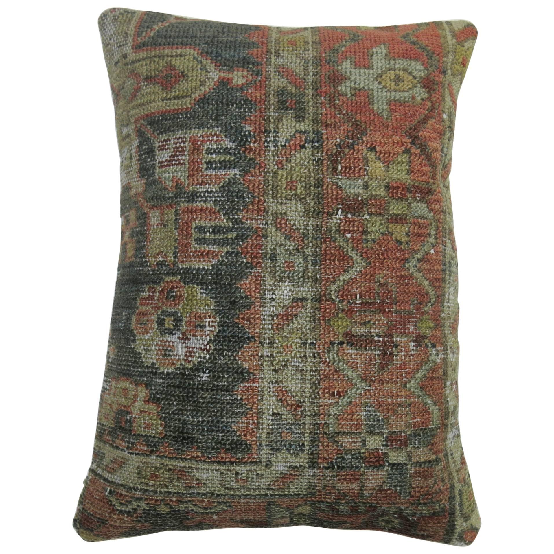 Heriz Persian Rug Pillow For Sale