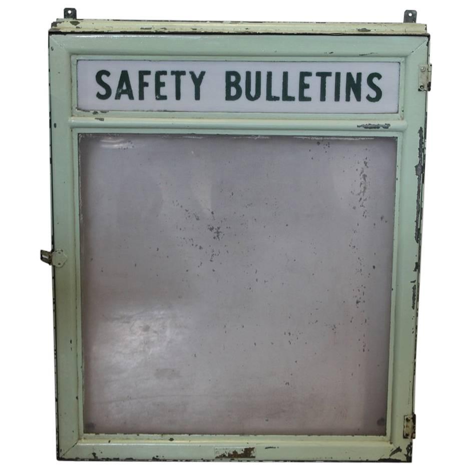 1930s Safety Bulletins Message Shadow Box