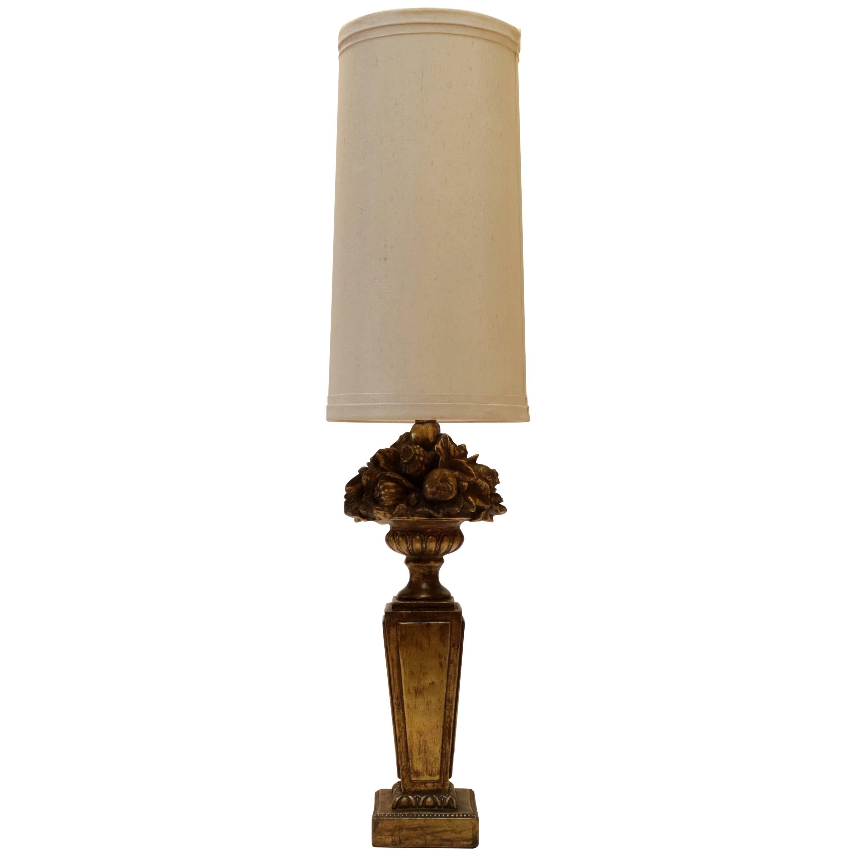 Gilded Hollywood Regency Table Lamp