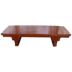 Red Lacquer Bench Chinese Low Table Bench China Elmwood