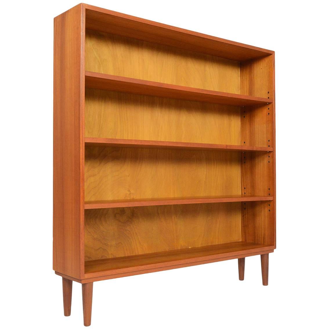 Narrow Danish Modern Midcentury Bookcase in Teak #1