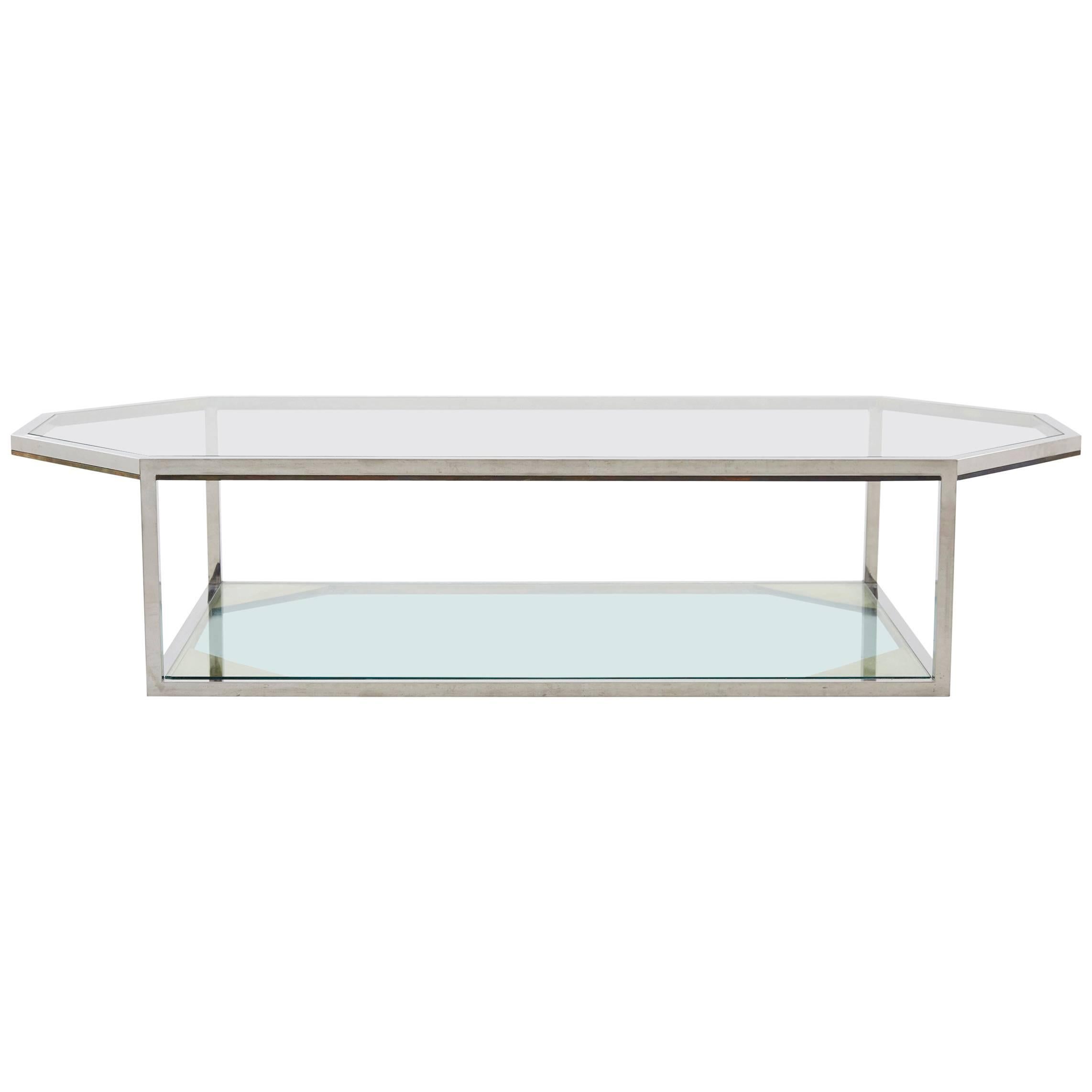 Large Chrome Coffee Table