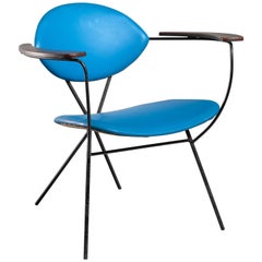 Blue Joseph Cicchelli Chair for Reilly Wolf, USA, 1950s