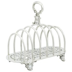 Antique Victorian Sterling Silver Toast Rack