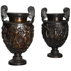 Pair of Highly Decorative Mid-19th Century Grand Tour Bronze 'Townley Vases'