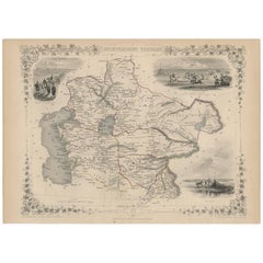 Antique Map of Independent Tartary 'Central Asia' by J. Tallis, circa 1851