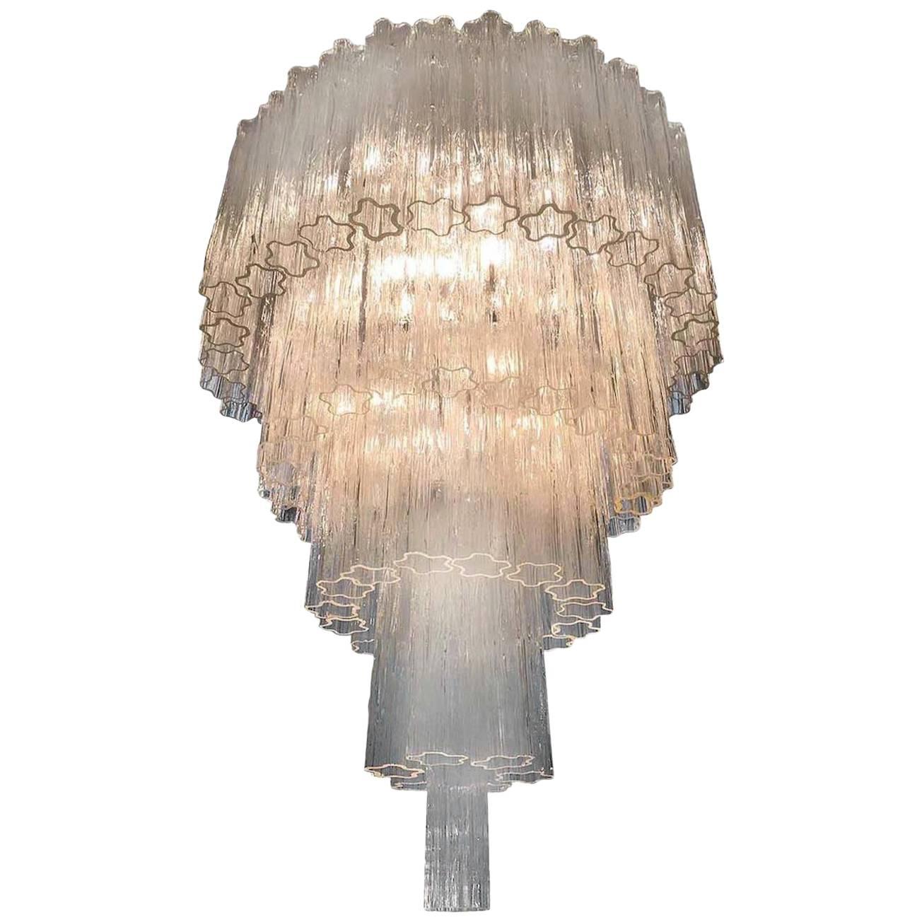 Italian Tronchi Chandelier in the Style Toni Zuccheri for Venini, Murano