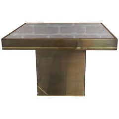 Lacquered and Brass Design Coffee Table Hollywood Regency