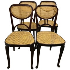 Antique Jugendstil or Art Nouveau Thonet Chairs in  Catalogue of 1910 , Set of 4 