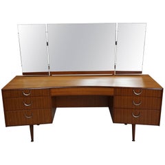 Retro Wooden Teak and Curved Dressing Table