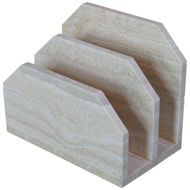 Tiled Magazine Rack Travertine Magazine Rack at 1stDibs