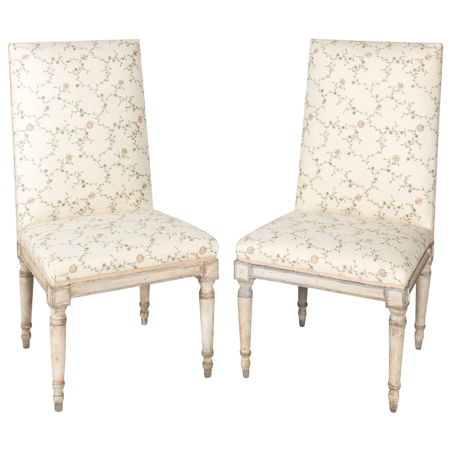 Pair of Swedish Painted Chairs