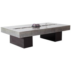 Exceptional Marc D’haenens Coffee Table with Amethyst Inlay