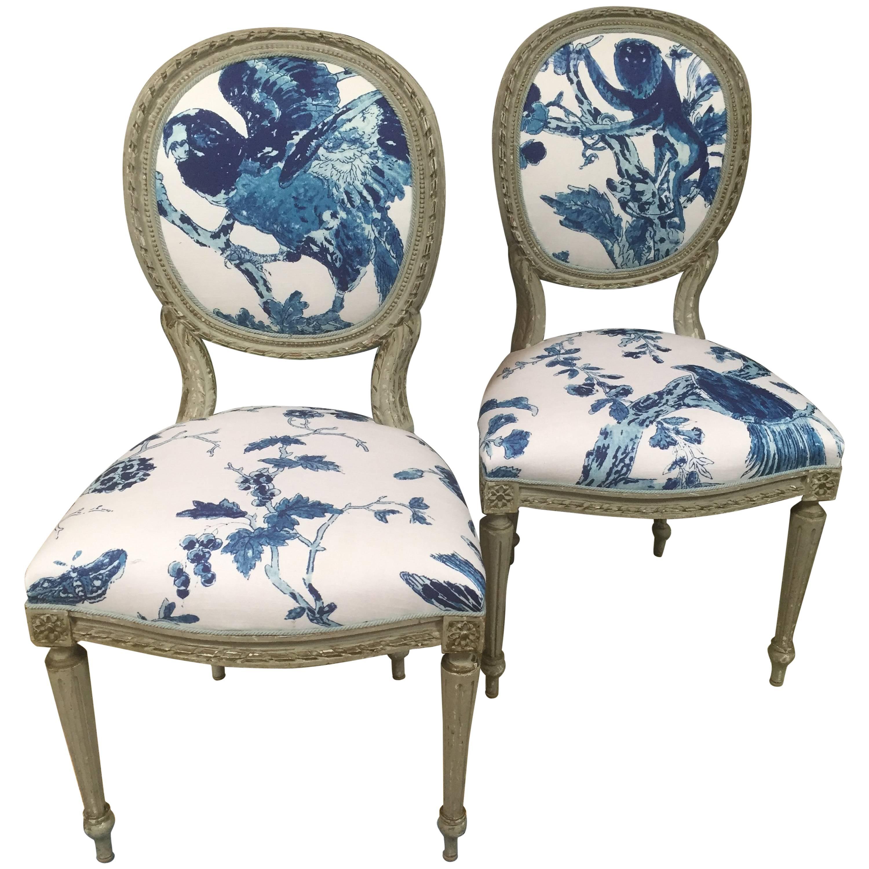 Gustavian Pair of Side Chairs