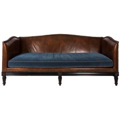 Custom Leather Sofa by Sherrill Furniture