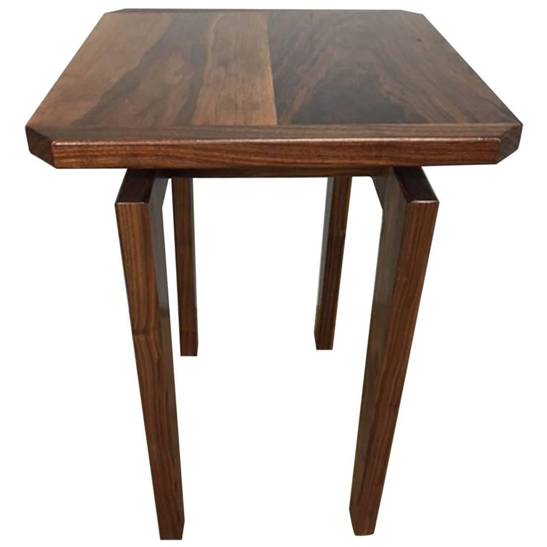 High Pedestal Side Table For Sale