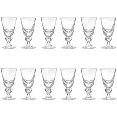 12 Exceptional Modernist Steuben Baluster Water Goblets