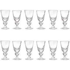 12 Exceptional Modernist Steuben Baluster Water Goblets