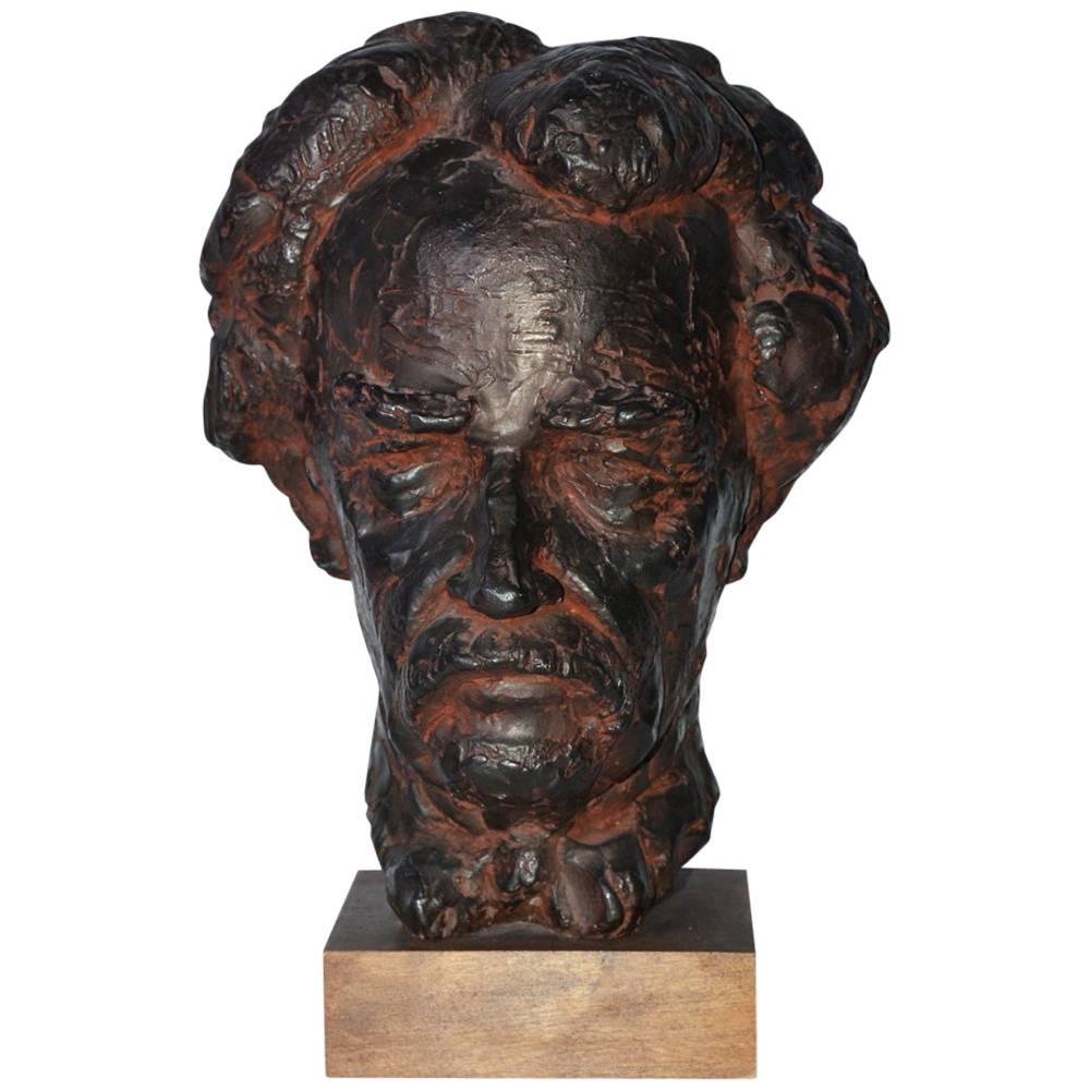 Escultura de cabeza, Mark Twain en venta