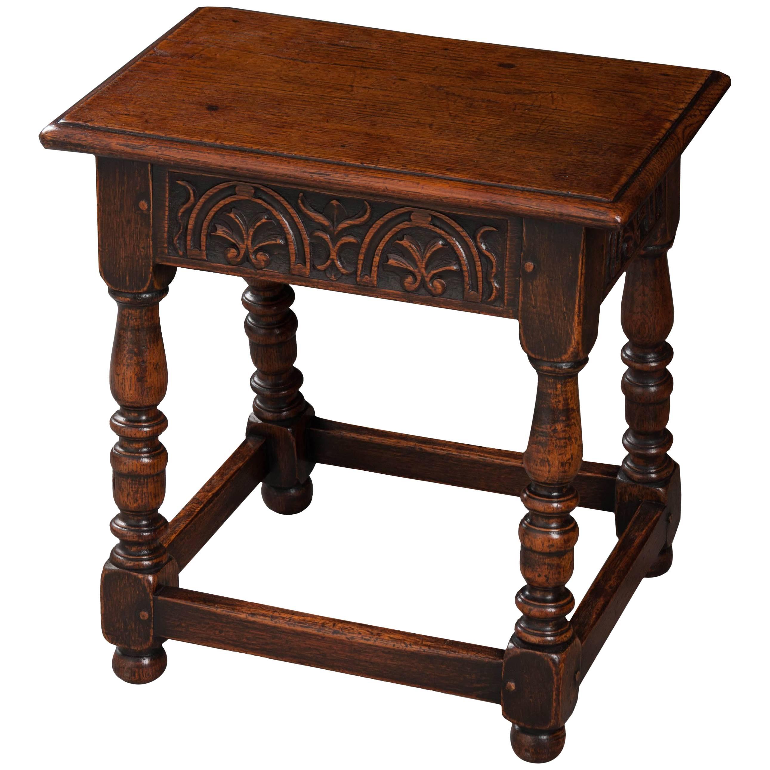 English 19th Century Oak Joint Stool