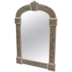 Retro Tessellated Stone over Wood Gothic Shaped Wall Mirror