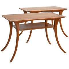 Klismos Sabre Leg Tables, Terence Harold Robsjohn-Gibbings for Widdicomb, 1950s