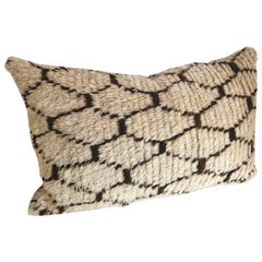 Custom Pillow Cut from a Vintage Moroccan Beni Ouarain Hand-Loomed Wool Rug Custom Pillow Cut from a Vintage Moroccan Beni Ouarain Hand-Loomed Wool Rug