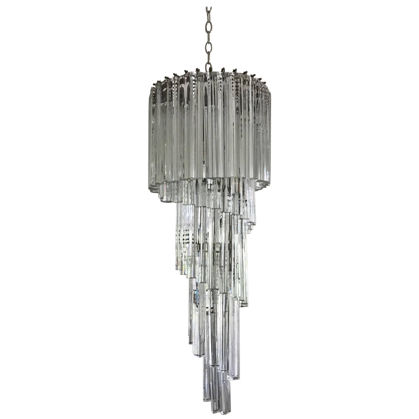 Venini Spiral Chandelier For Sale