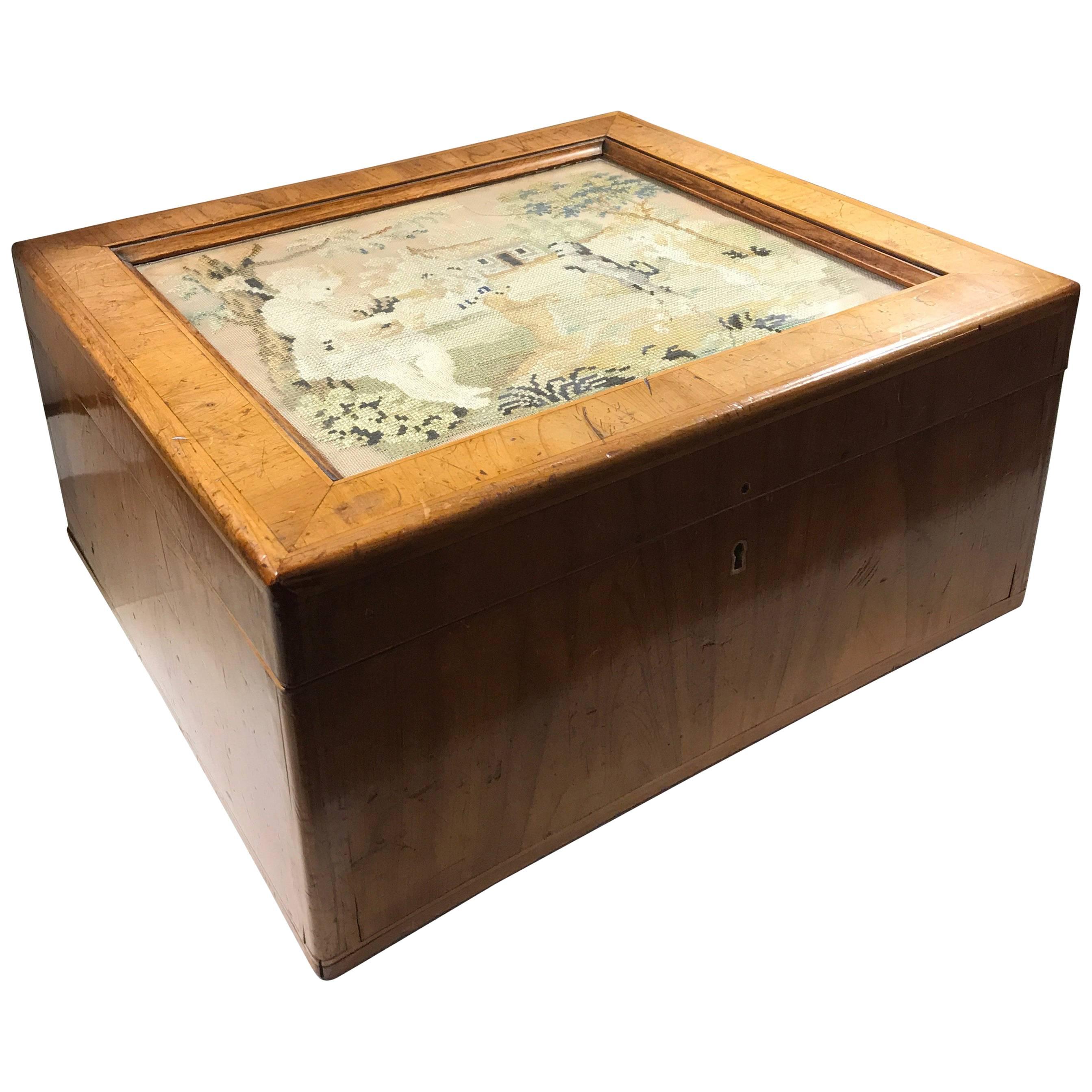 Antique 19th Century English Yew Wood Document Box