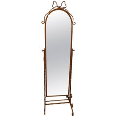 Charming Italian Giltmetal Full Length Cheval Mirror