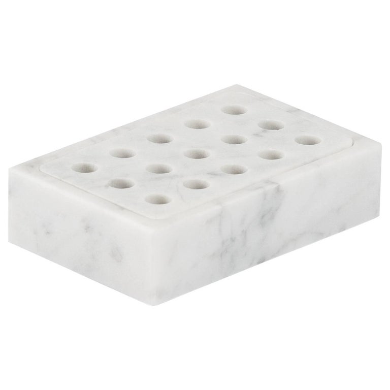 Salvatori Fontane Bianche Soap Dish In Bianco Carrara Marble By Salvatori Fontane Bianche Soap Dish In Bianco Carrara Marble By Elisa Ossino For