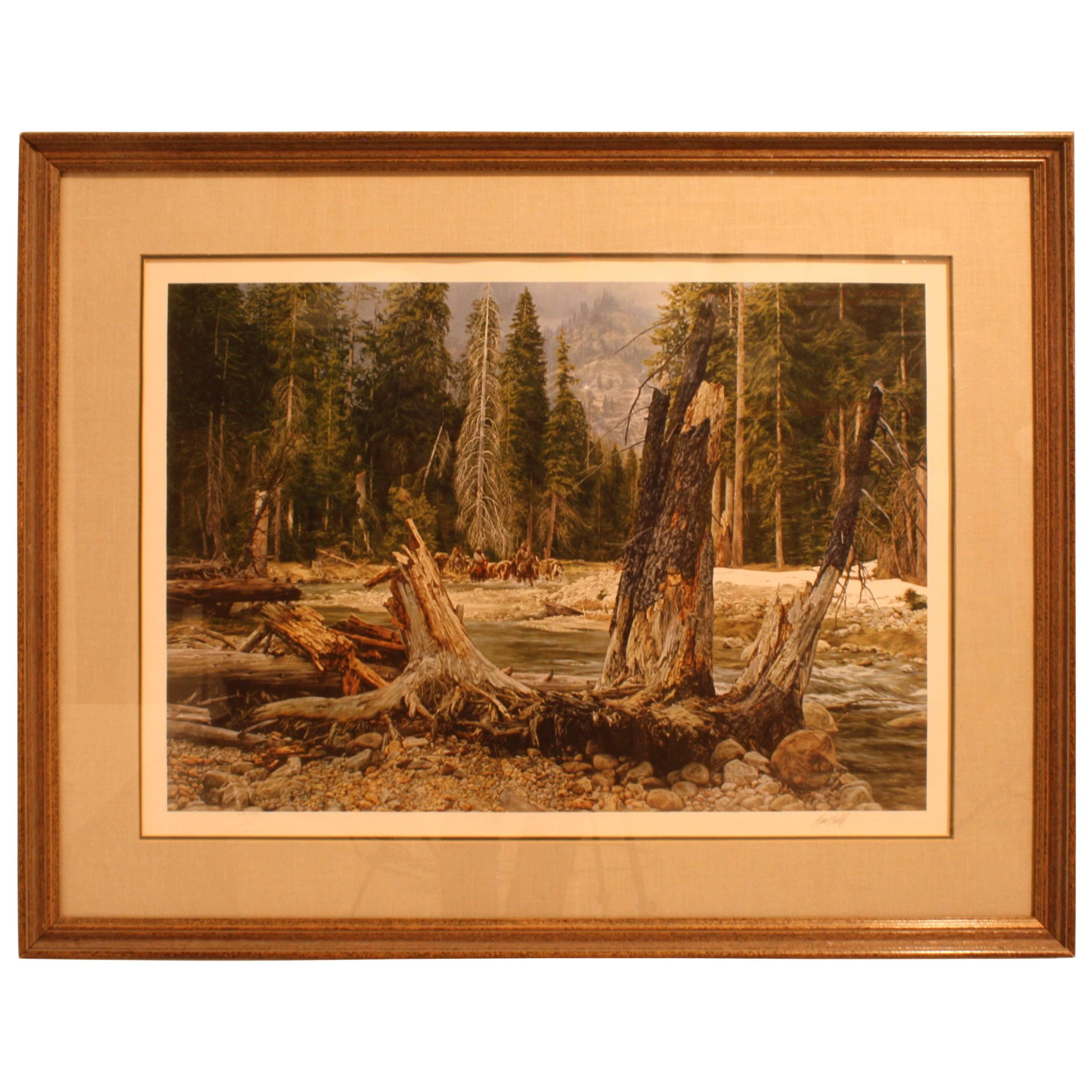 Paul Calle "In Search of Beaver" Signed Le Artist Print # 652/950 For Sale