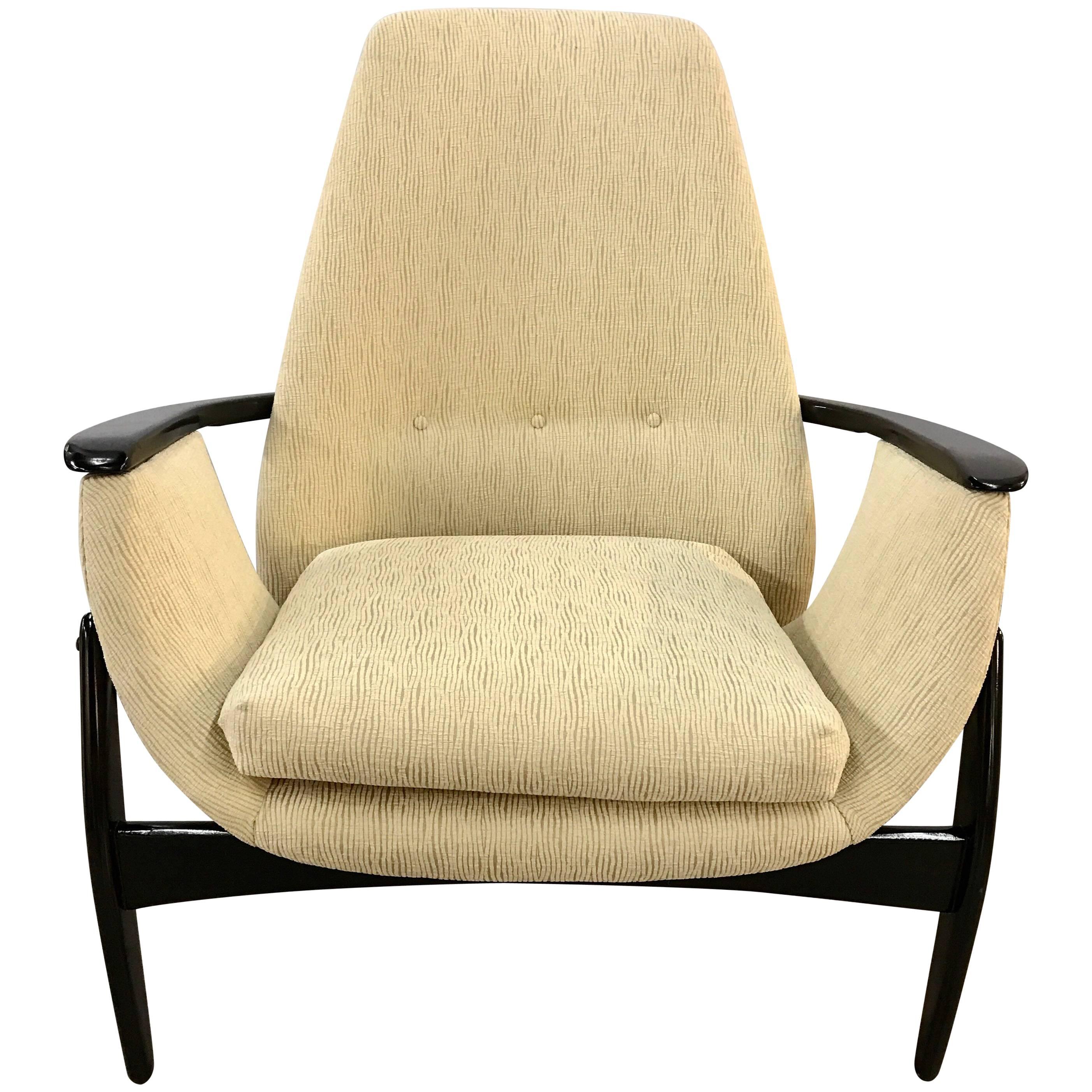 Belgian Mid-Century Modern Tri-Pod Chair Attributed to Alfred Hendrickx