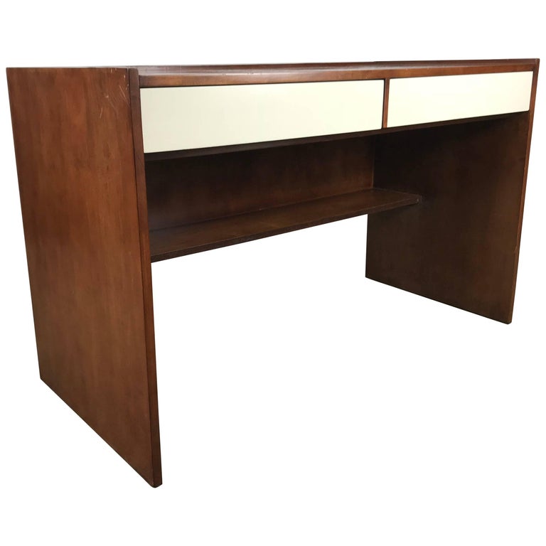 Modernist TwoDrawer Desk or Console by Founders at 1stDibs
